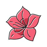 Azalee blühen Frühling Farbe Symbol Vektor Illustration