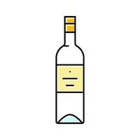 Wein Glas Flasche Farbe Symbol Vektor Illustration