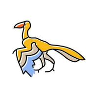 Archaeopteryx Dinosaurier Tier Farbe Symbol Vektor Illustration