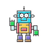 leksak robot leksak bebis Färg ikon vektor illustration