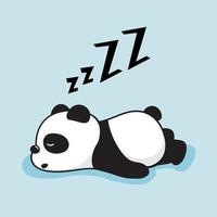 lat panda tecknad söt sovande djur illustration vektor