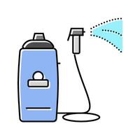 tragbar Dusche Glamping Farbe Symbol Vektor Illustration