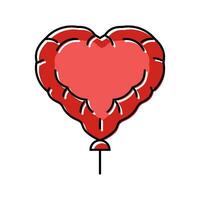 Herz Ballon Liebe Farbe Symbol Vektor Illustration