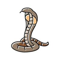 Kobra Tier Schlange Farbe Symbol Vektor Illustration