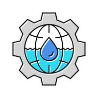 unter Tage Wasser Hydrogeologe Farbe Symbol Vektor Illustration