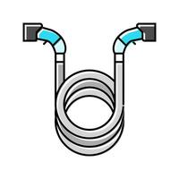 Laden Kabel elektrisch Farbe Symbol Vektor Illustration