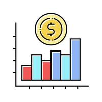 finanziell Diagramme Berater Farbe Symbol Vektor Illustration