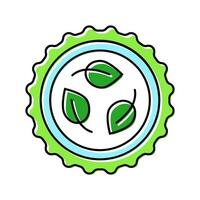 biologiskt nedbrytbar produkt grön levande Färg ikon vektor illustration