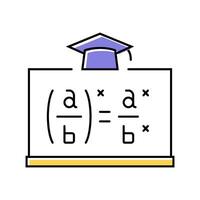 matematik klass primär skola Färg ikon vektor illustration
