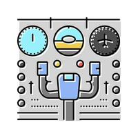 instrument panel flygplan Färg ikon vektor illustration