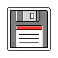 diskett disk sparande läser in data Färg ikon vektor illustration