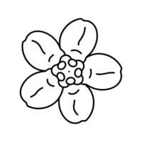 vergessen mich nicht Blume Frühling Linie Symbol Vektor Illustration