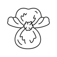 Begonie Blume Frühling Linie Symbol Vektor Illustration