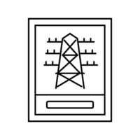 versteckt Elektrizität Linie Symbol Vektor Illustration