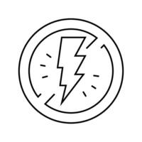 warnen Elektrizität Linie Symbol Vektor Illustration