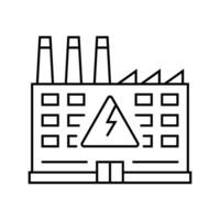 industriell Elektrizität Linie Symbol Vektor Illustration