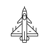 kämpe jet vapen krig linje ikon vektor illustration