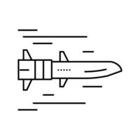 Hyperschall Raketen Zukunft Technologie Linie Symbol Vektor Illustration