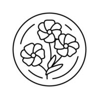 violett kosmetisch Pflanze Linie Symbol Vektor Illustration