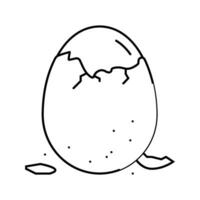 kokt ägg friska linje ikon vektor illustration