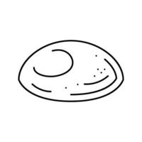 äggula ägg kyckling bruka mat linje ikon vektor illustration