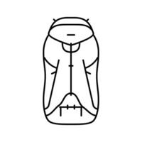 Klettern Pack Bergsteigen Abenteuer Linie Symbol Vektor Illustration