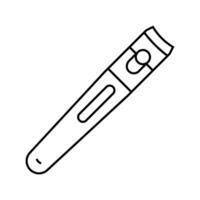 Nagel Haarschneidemaschinen Hygiene Linie Symbol Vektor Illustration