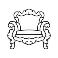 Sessel Luxus königlich Linie Symbol Vektor Illustration