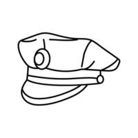 Polizei Hut Deckel Linie Symbol Vektor Illustration