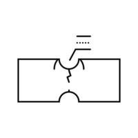 ermüden Analyse mechanisch Ingenieur Linie Symbol Vektor Illustration