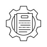 technisch Schreiben mechanisch Ingenieur Linie Symbol Vektor Illustration