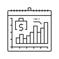 finanziell Planung Linie Symbol Vektor Illustration