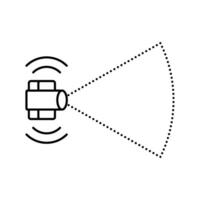 Lidar Sensoren autonom Lieferung Linie Symbol Vektor Illustration