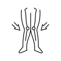 unsicher Gangart Krankheit Symptom Linie Symbol Vektor Illustration