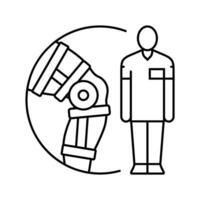 orthopädisch Techniker Linie Symbol Vektor Illustration