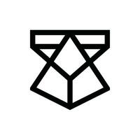 Björn ansikte linje enkel geometrisk modern logotyp design, element grafisk illustration mall på vit bakgrund vektor