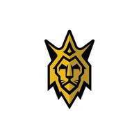 lejon kung modern logotyp design, premie lyx varumärke identitet ikon. vektor illustration