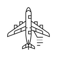 hydraulisch Systeme Flugzeug Linie Symbol Vektor Illustration