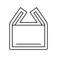 öffnen Box Auspacken Wird geladen Inhalt Linie Symbol Vektor Illustration