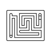 marmor labyrint fidget leksak linje ikon vektor illustration