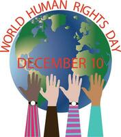 värld mänsklig rättigheter dag vektor design