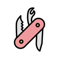 swiss army knife vector icon