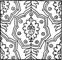 Teppich Muster ist ein 17 .. Jahrhundert Design gefunden im Deutschland, Jahrgang Gravur. vektor