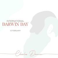 International Darwin Tag von Wissenschaft und Humanismus Hintergrund Vorlage Design vektor