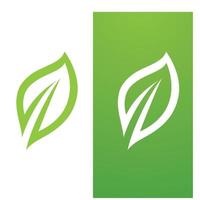 Blattgrünes Logo und Symbolvorlage Vektor kostenlos