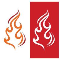 brand logotyp mall flame symbol ikon vektor