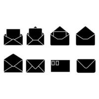 E-Mail-Icon-Vektorsatz. Sammlung von E-Mail-Illustrationszeichen. Briefumschlag-Symbol. vektor