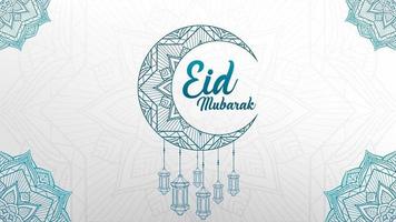 Eid Mubarak Premium-Hintergrund, geeignet für Grußkarten, Poster und Banner. Vektor-Illustration vektor