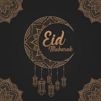 eid mubarak premium bakgrund, lämplig för gratulationskort, affisch och banner. vektor illustration