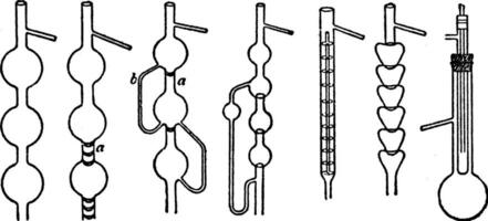 fraktionerad destillering, årgång illustration vektor